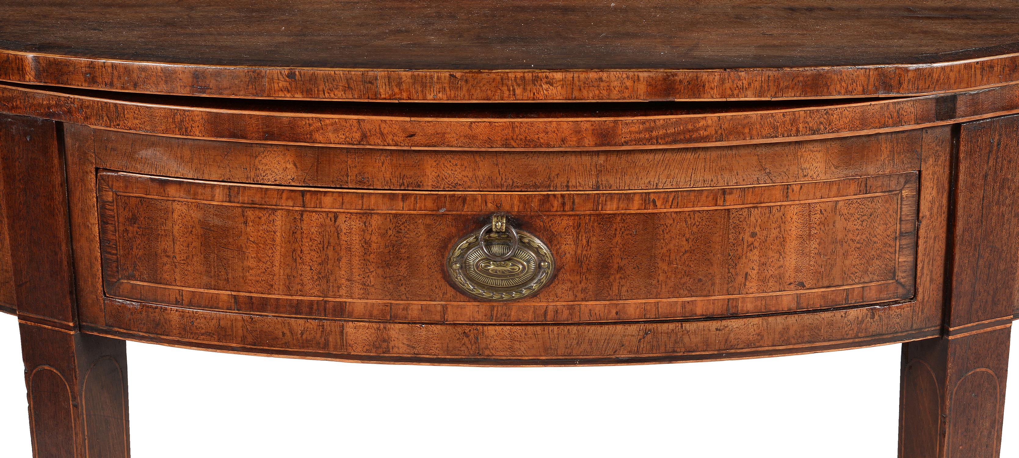 A George III mahogany demilune tea table - Image 3 of 3