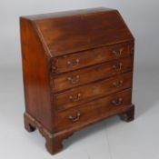 A George III and later mahogany bureau