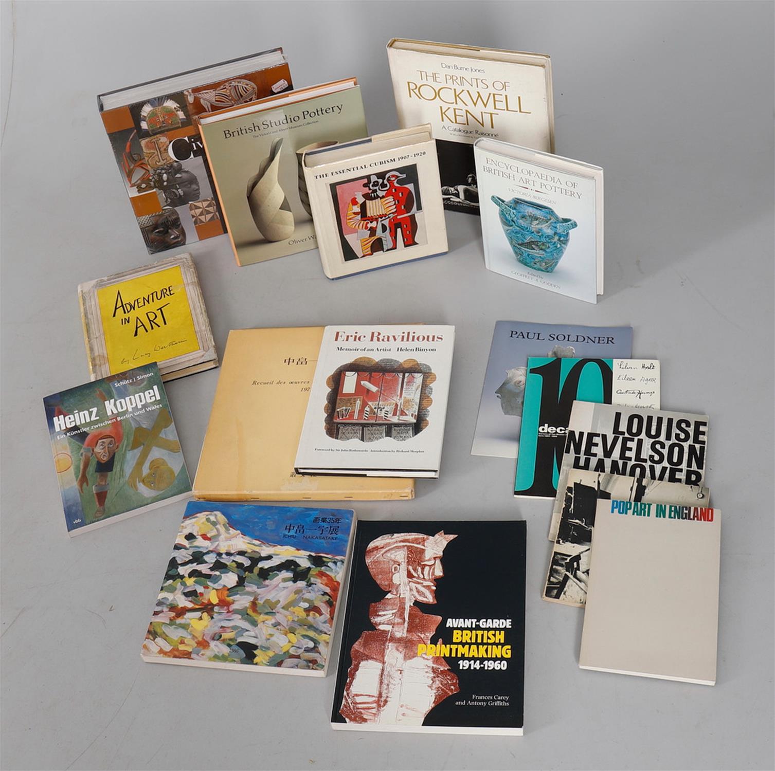 Assorted art reference books and catalogues