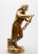 A Royal Worcester porcelain figure The Violinist or "The young Mozart"