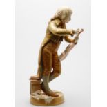 A Royal Worcester porcelain figure The Violinist or "The young Mozart"