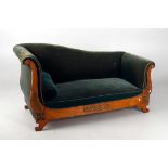 A French Empire style walnut and gilt metal mounted sofa