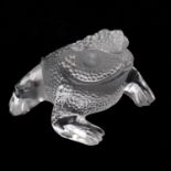 Lalique crystal "Gregoire" bullfrog paperweight