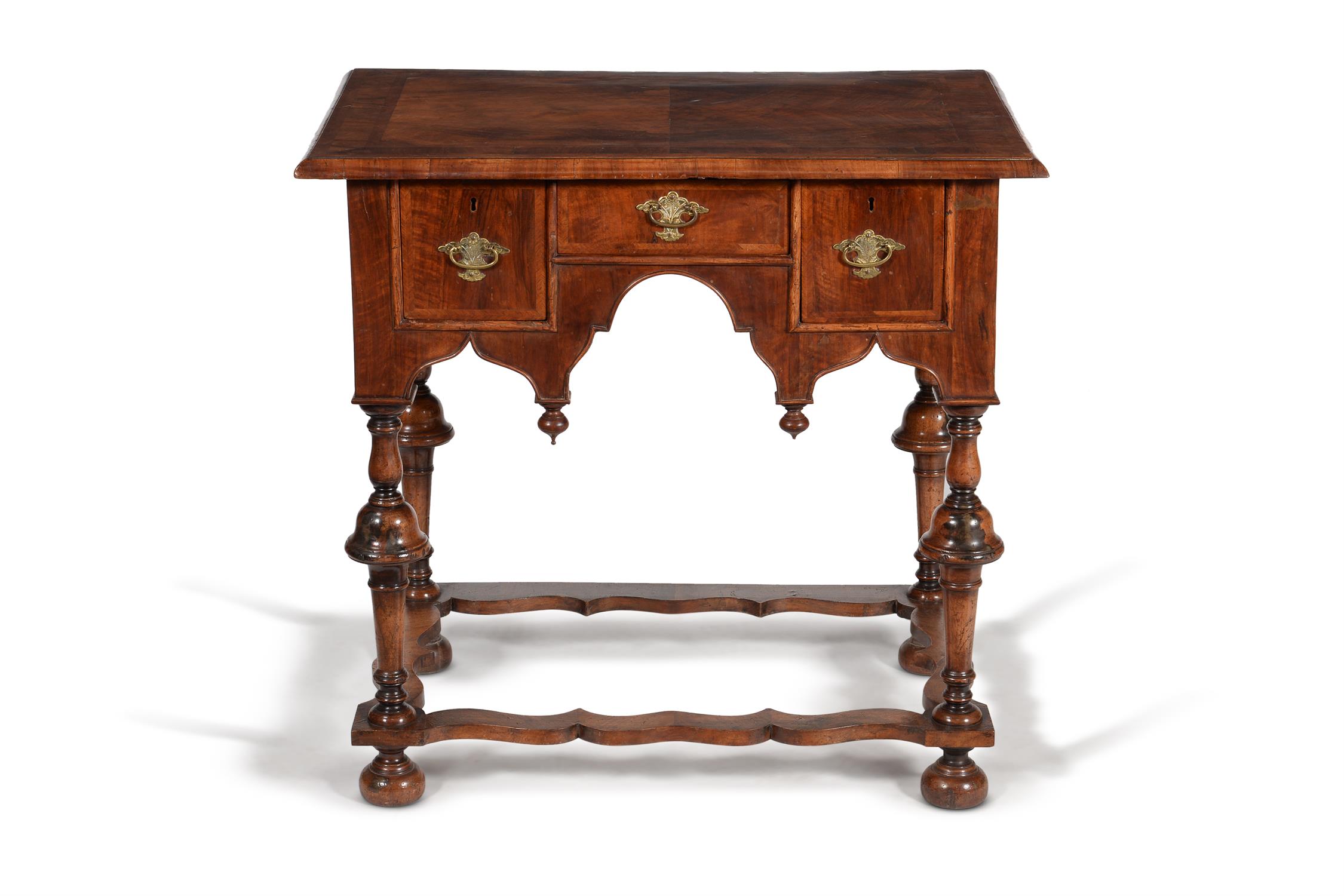 A William & Mary walnut and feather banded side table, circa 1690