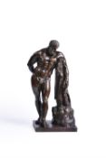 A patinated bronze model of the Farnese Hercules