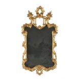 A George III giltwood wall mirror, circa 1780