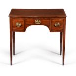 A George III mahogany bowfront side table, circa 1800