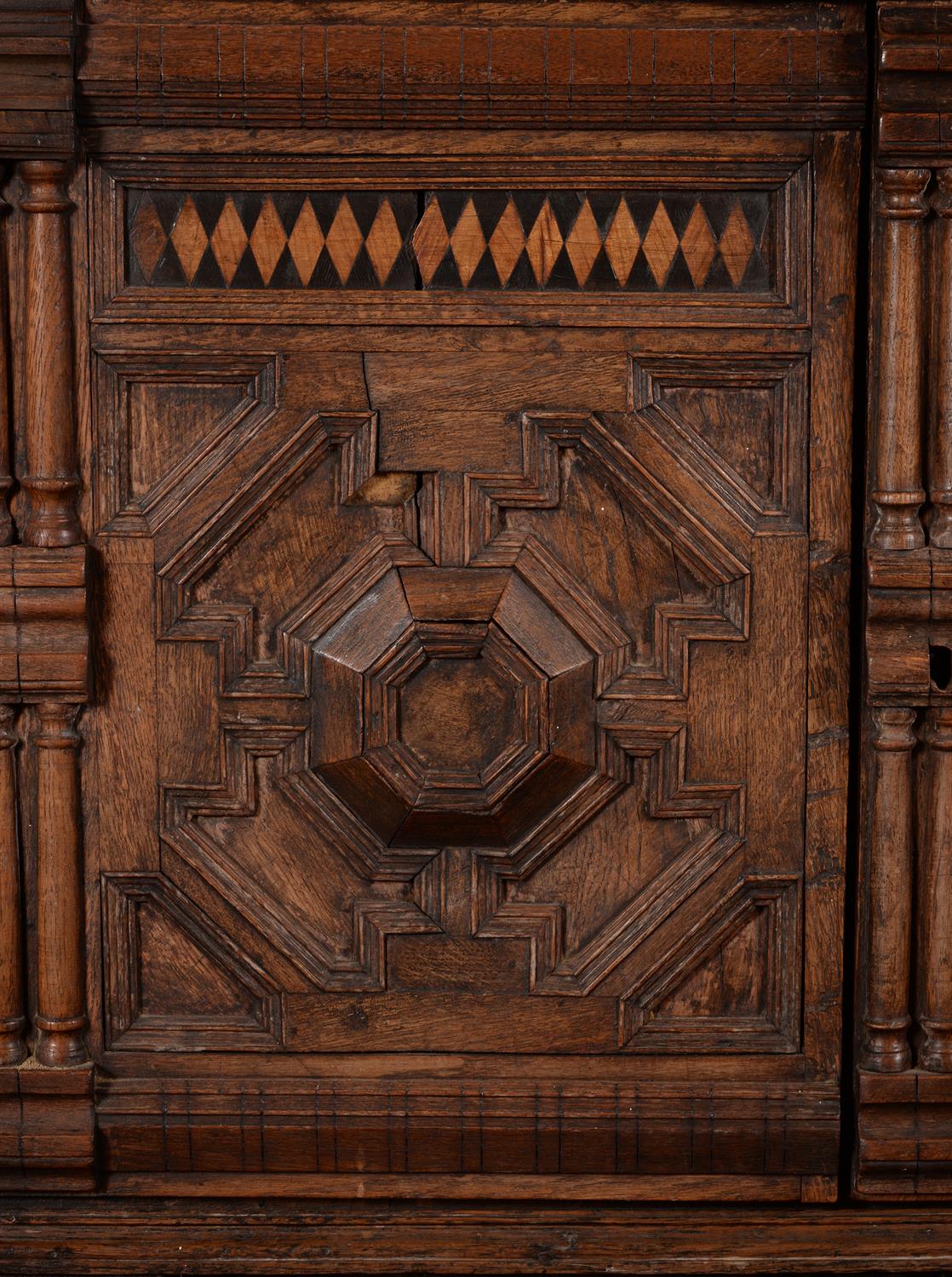 A Charles II oak and parquetry chest, circa 1680 - Image 3 of 5