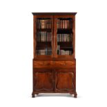 An early George III mahogany secretaire bookcase, in the manner of Giles Grendy, circa 1760
