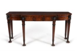 A Regency mahogany breakfront serving table, circa 1815