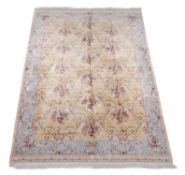 A Qum silk carpet