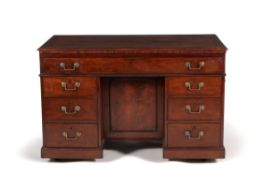 A George III mahogany desk or 'writing table', circa 1790, attributed to Gillows