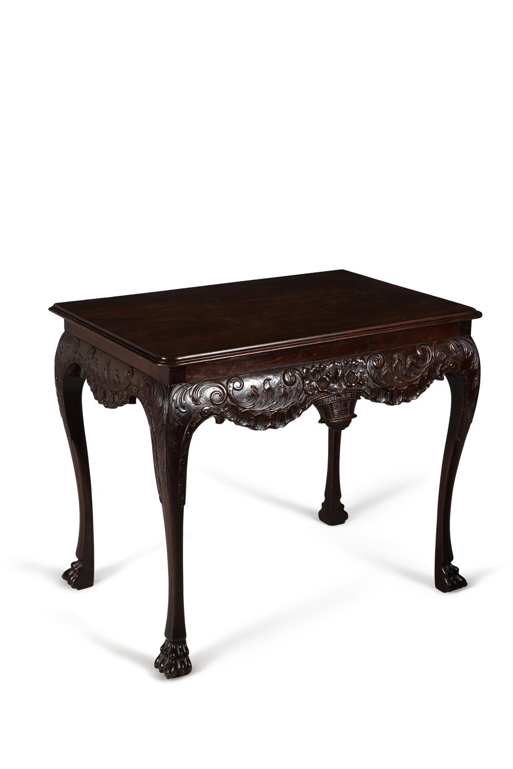 A George II Irish carved mahogany console or side table, circa 1750 - Image 2 of 6