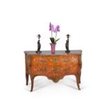 A Louis XV tulipwood and specimen marquetry serpentine commode, circa 1760