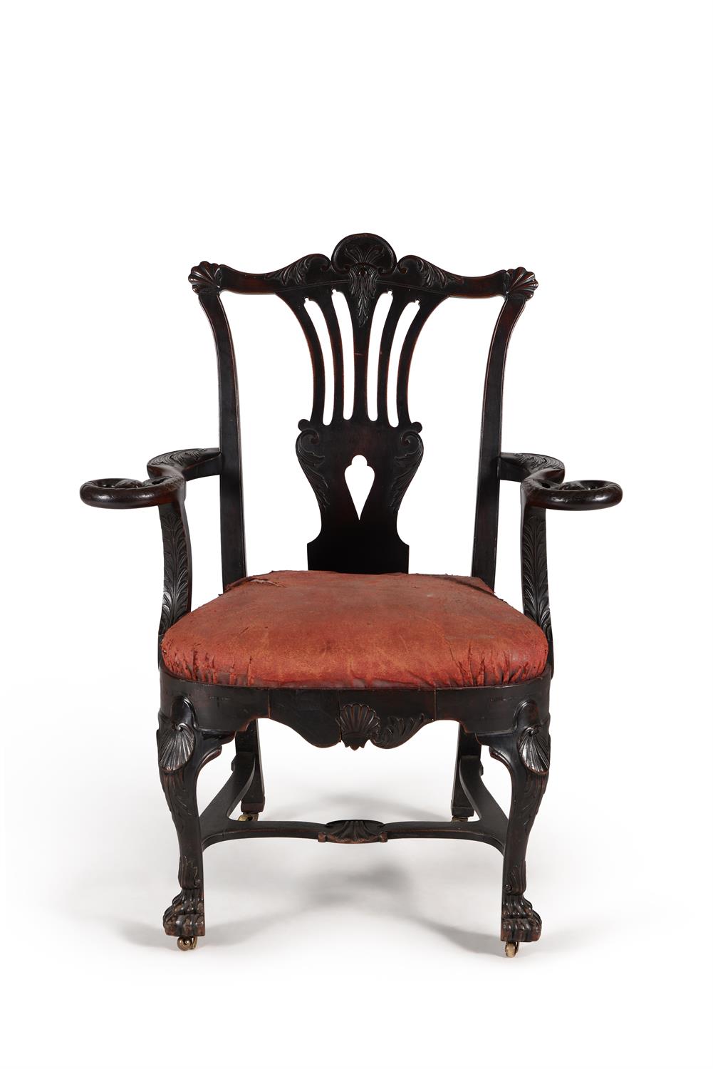 An Irish George II mahogany armchair, circa 1750