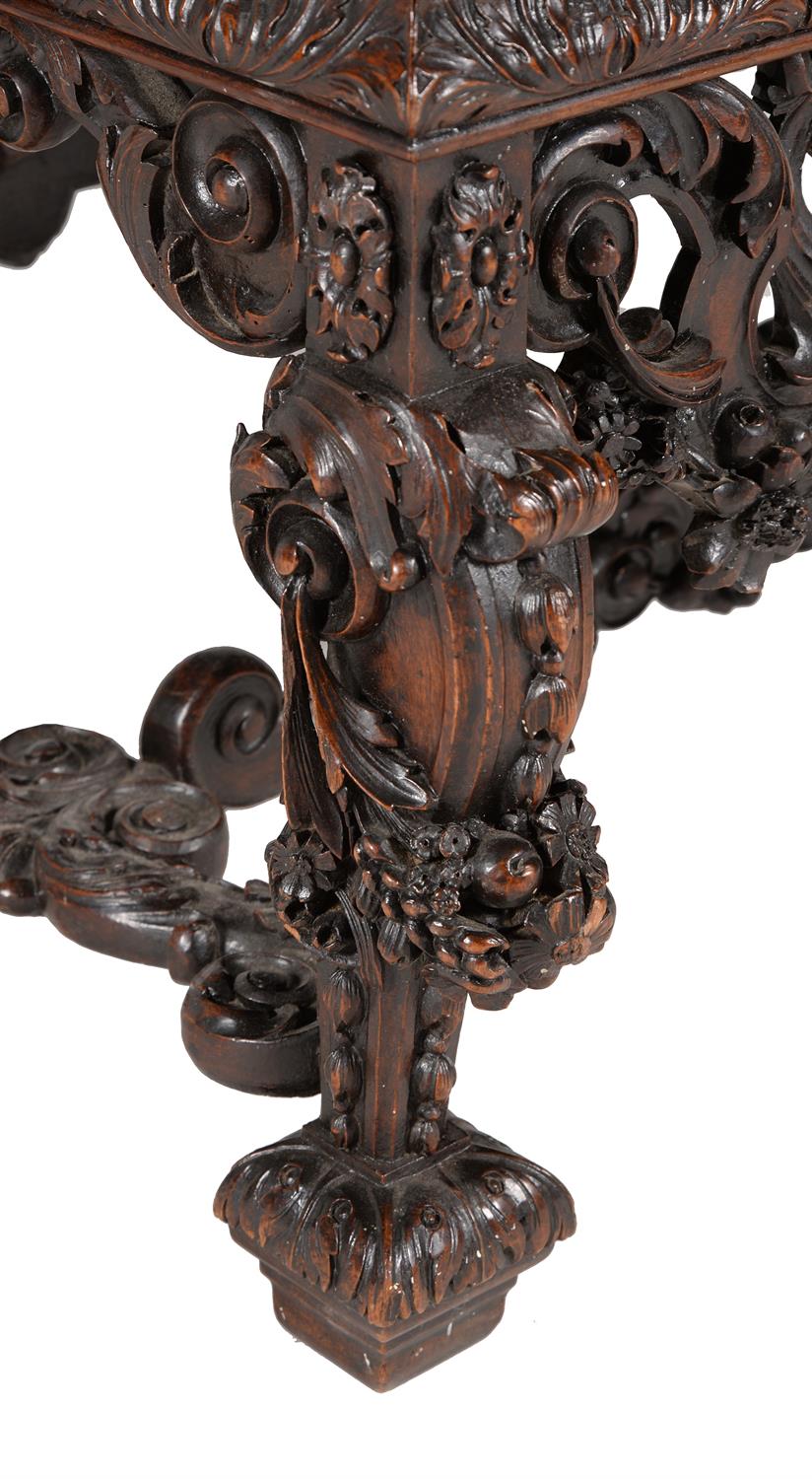 A carved walnut stool, in late 17th century style, in the manner of designs by Daniel Marot - Image 4 of 5