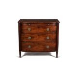 A George III mahogany bowfront chest of drawers, circa 1800