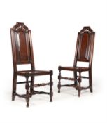 A pair of Queen Anne oak chairs, circa 1710