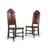 A pair of Queen Anne oak chairs, circa 1710