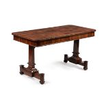 Y A George IV rosewood library table, circa 1825