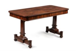 Y A George IV rosewood library table, circa 1825