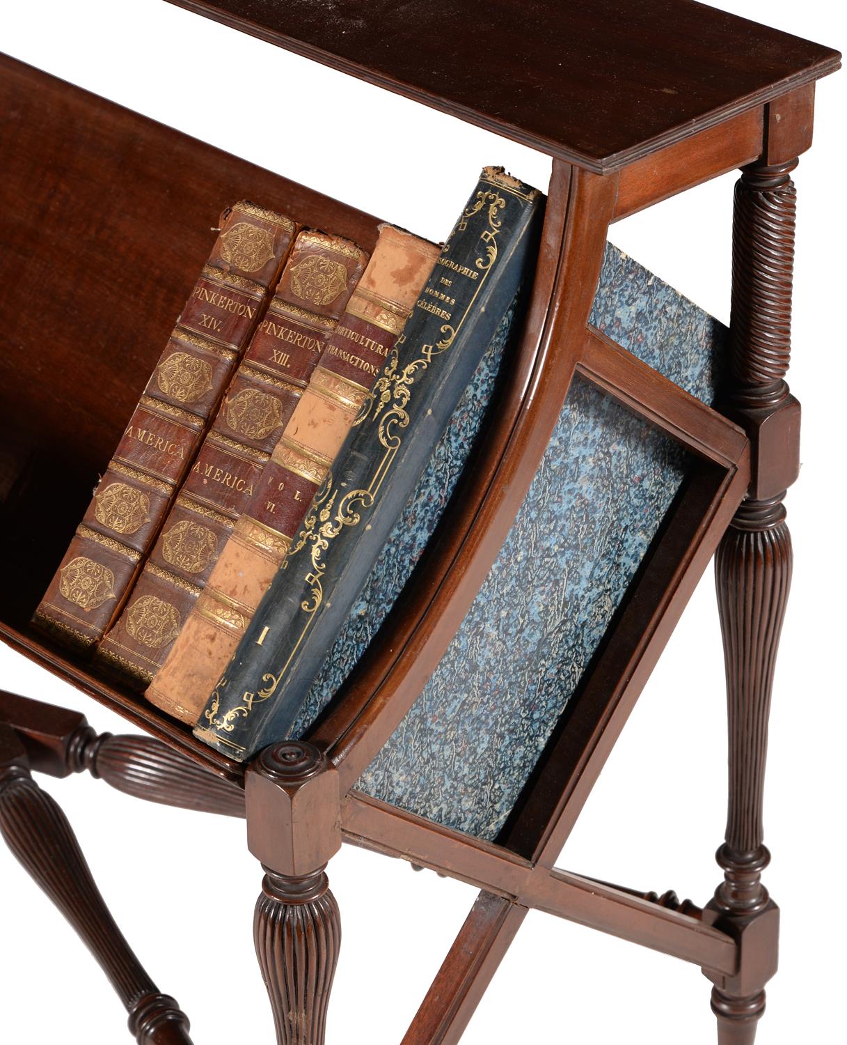 A pair of mahogany book troughs, circa 1900, in the manner of Shoolbred & Co - Image 6 of 6