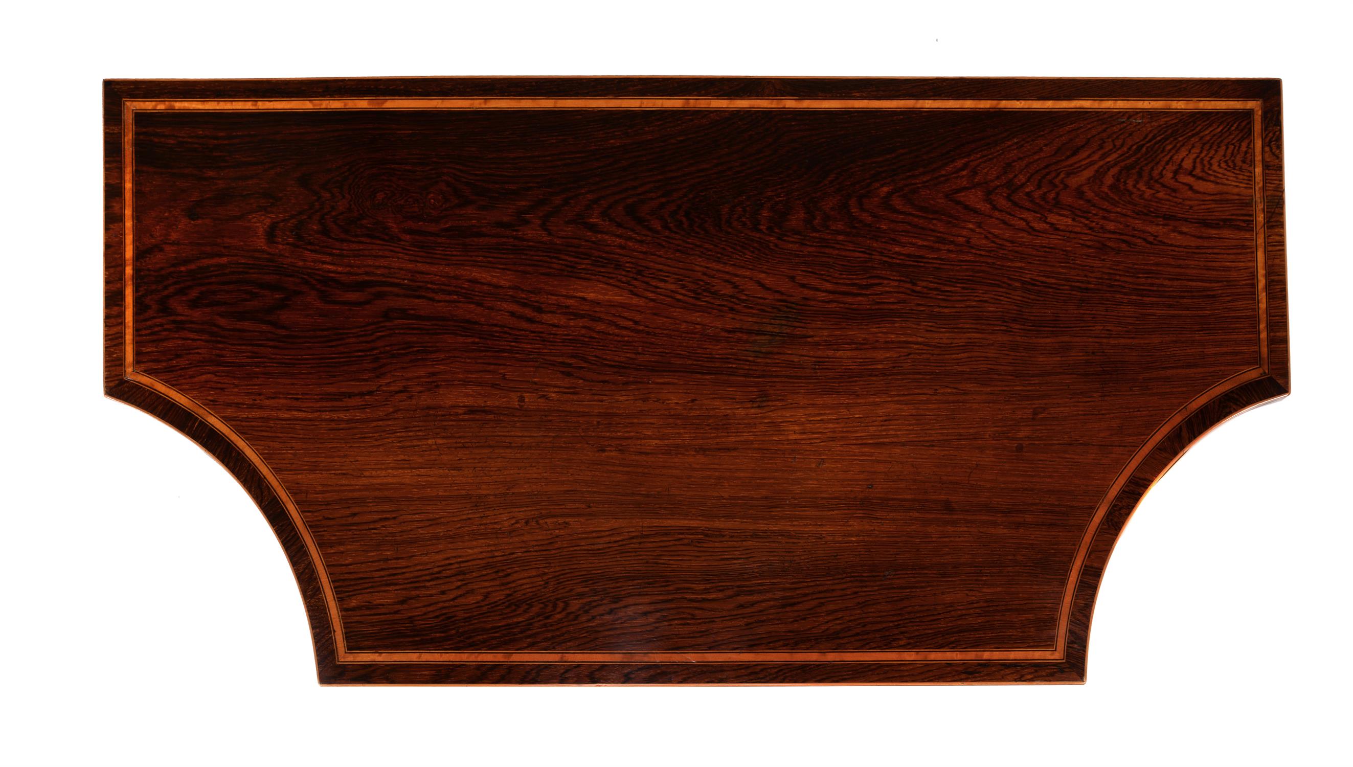 Y A George III rosewood and satinwood crossbanded side cabinet - Image 3 of 5