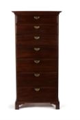 An Irish George II mahogany tall chest of drawers, circa 1750