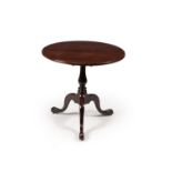 A George III mahogany tripod table, circa 1770