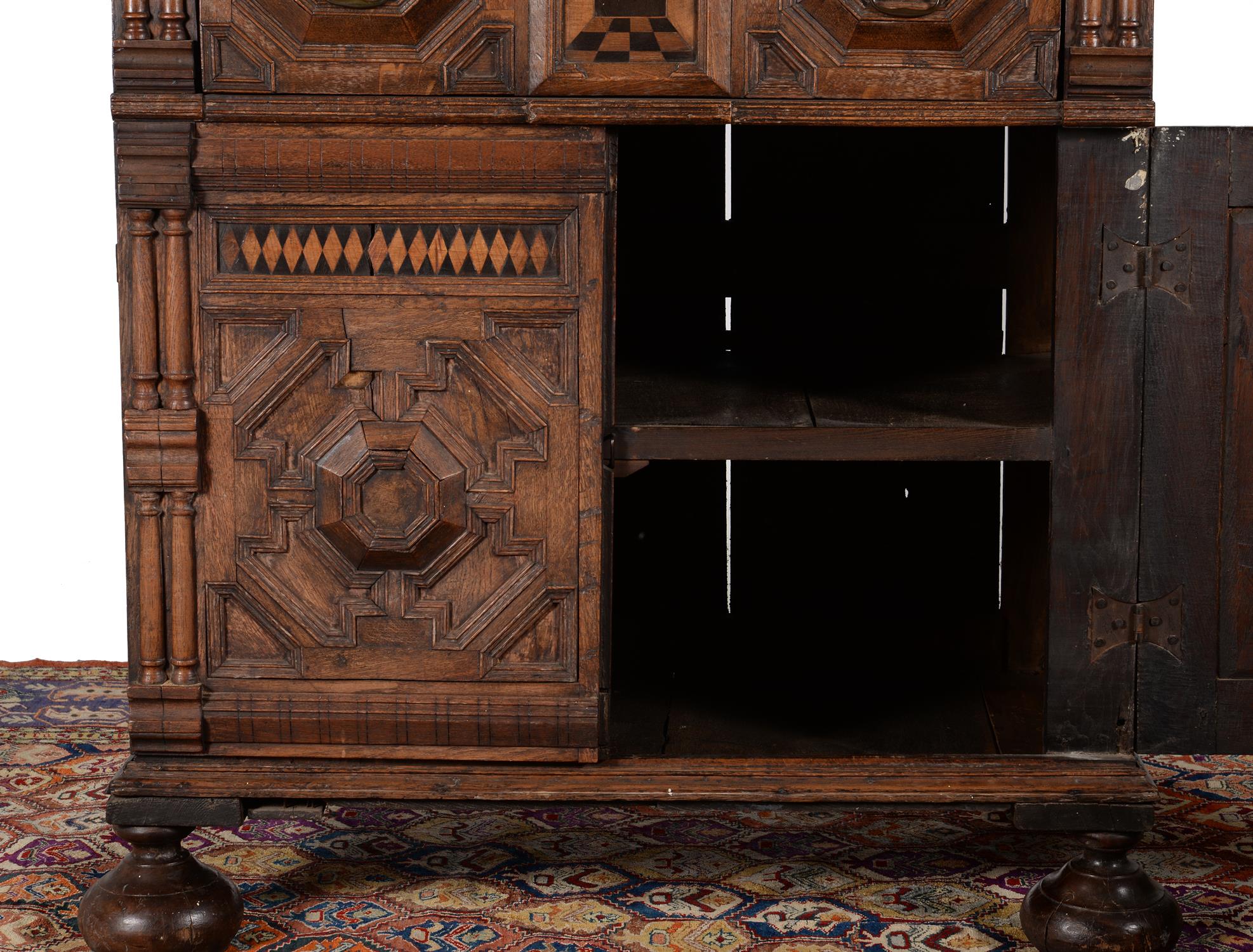 A Charles II oak and parquetry chest, circa 1680 - Image 5 of 5