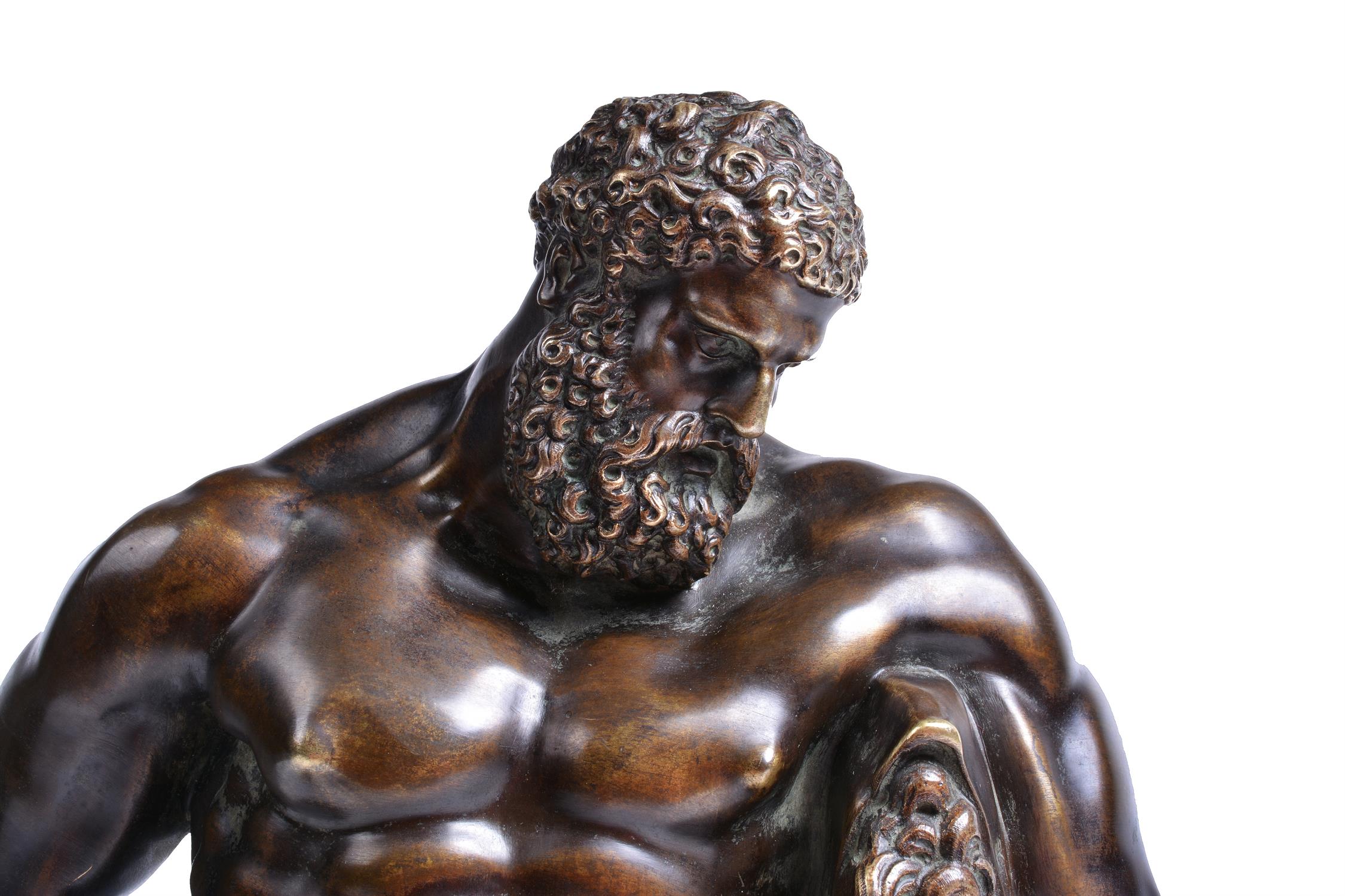 A patinated bronze model of the Farnese Hercules - Image 3 of 4