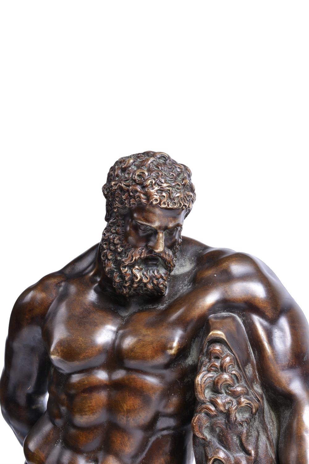 A patinated bronze model of the Farnese Hercules - Image 2 of 4