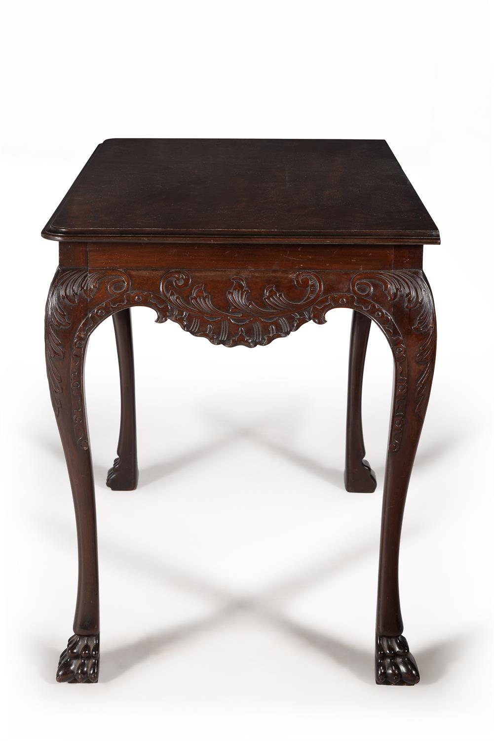 A George II Irish carved mahogany console or side table, circa 1750 - Image 3 of 6