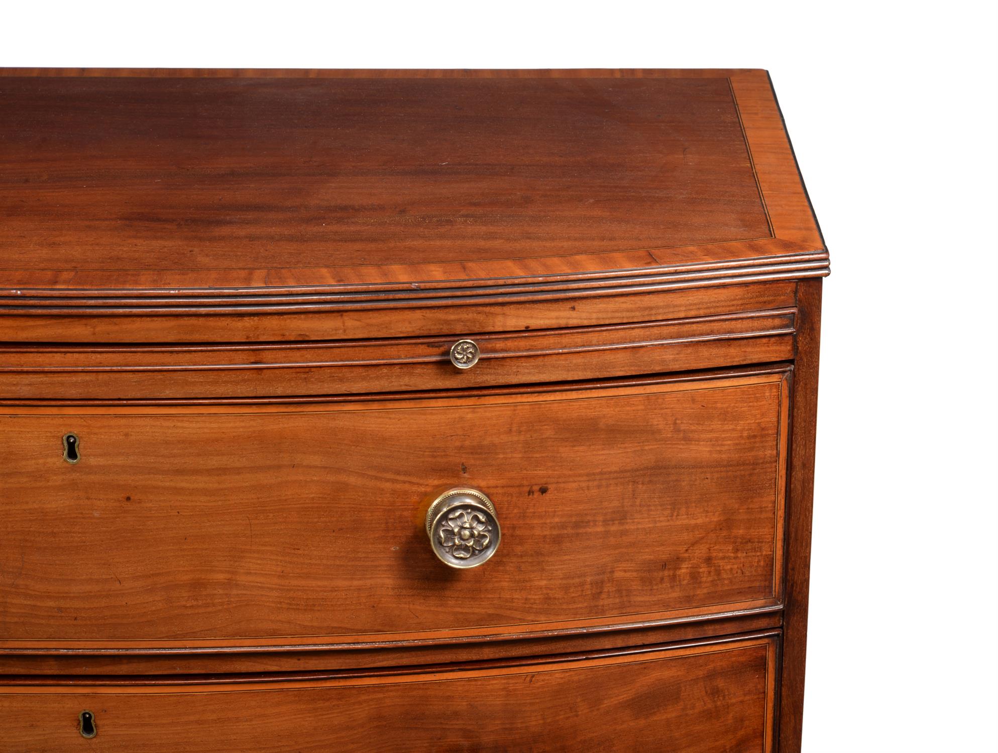 A Regency mahogany bowfront chest of drawers, circa 1815 - Image 3 of 3