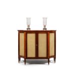 Y A George III rosewood and satinwood crossbanded side cabinet