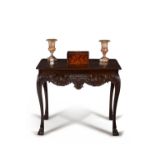 A George II Irish carved mahogany console or side table, circa 1750