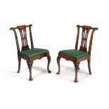 A pair of Irish George II mahogany chairs, circa 1750