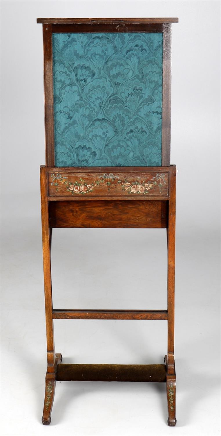 Y A Victorian rosewood and polychrome painted work table - Image 5 of 7