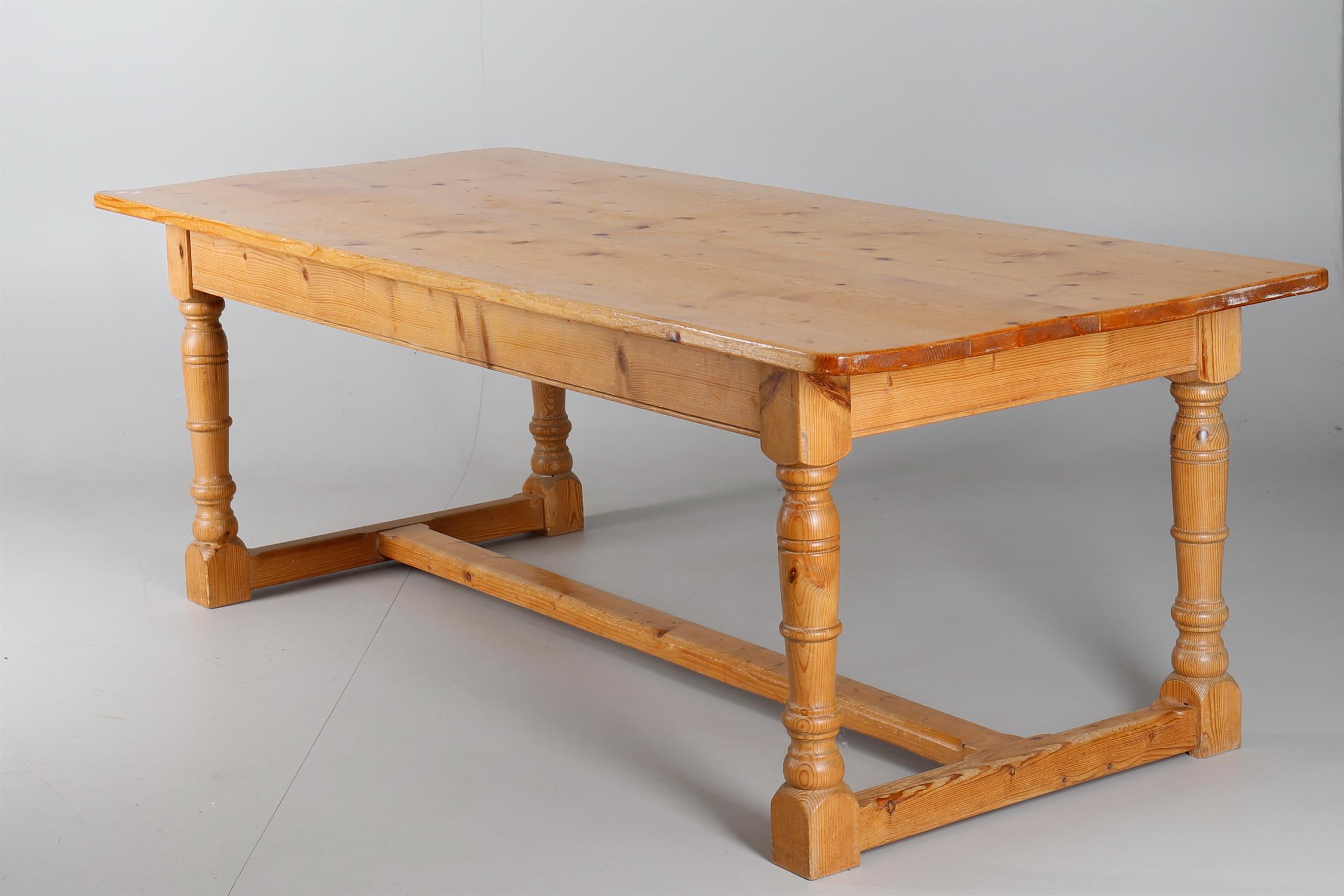 A contemporary pine refectory table in the late 17th century manner - Image 3 of 3