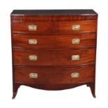 A Regency mahogany bowfront chest of drawers