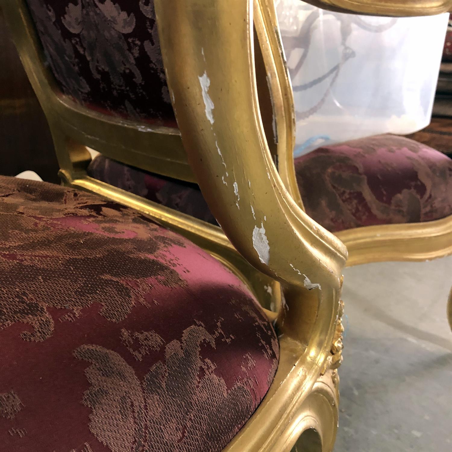 A pair of giltwood and upholstered armchairs in Louis XV style - Image 3 of 3