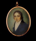 Y Attributed to Samuel Shelley (1750-1808), a portrait miniature on ivory of a gentleman