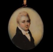 Y Henry Jacob Burch Jnr (1763-1834), a portrait miniature on ivory of a gentleman