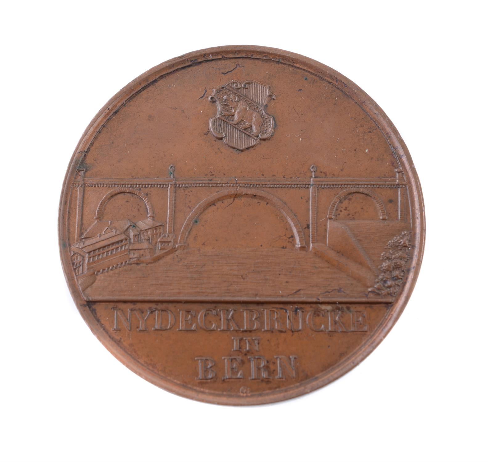 Switzerland, Bern, Opening of Nydeck Bridge 1844, bronze medal