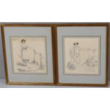 J Burwood (19th Century), pair of watercolours