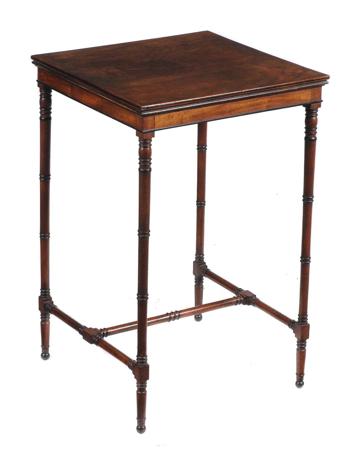 A George III mahogany and ebonised urn table in the manner of Alexander Peter