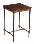 A George III mahogany and ebonised urn table in the manner of Alexander Peter