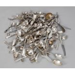 A large quantity of silver plated cutlery