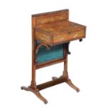 Y A Victorian rosewood and polychrome painted work table