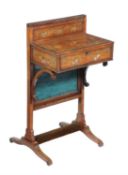 Y A Victorian rosewood and polychrome painted work table